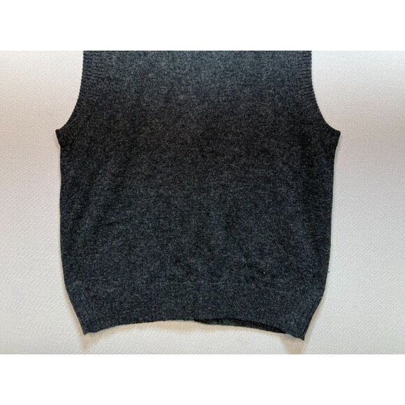 Giani Leone Mens Button Front Cardigan Wool Sweater Knit Size XL Gray Sleeveless - Picture 10 of 10